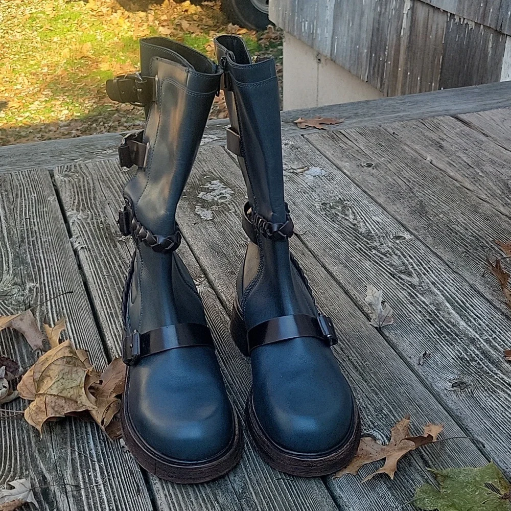 Free People Billie Buckle Moto Boot